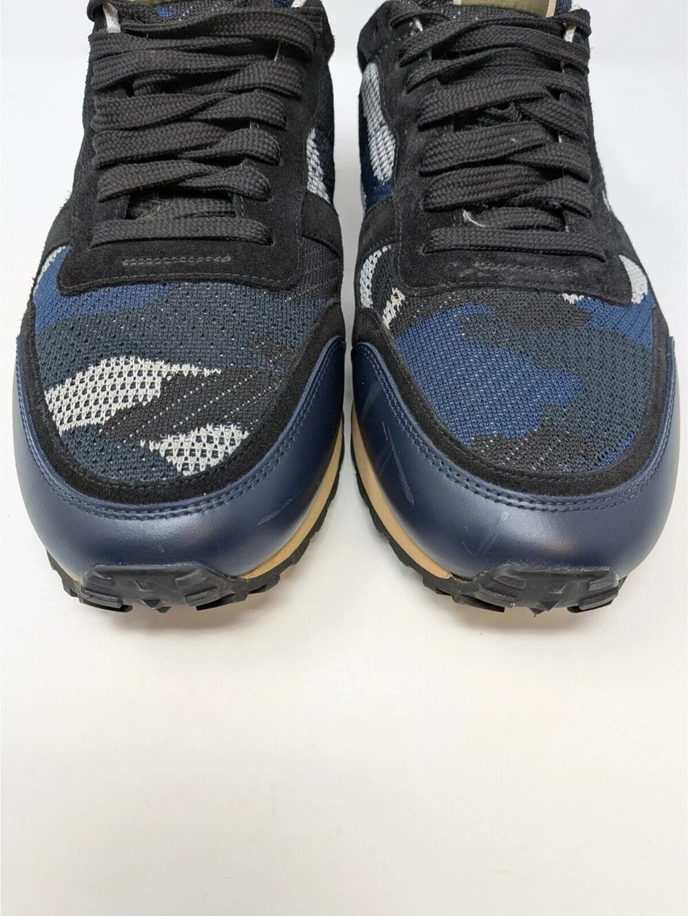 Valentino Garavani Rockrunner Camo Sneakers Navy Black TT723Y0 EU 43 US 10